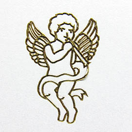 Sticker Engel gold